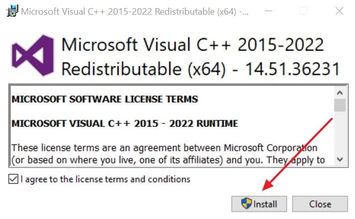 install visual c++
