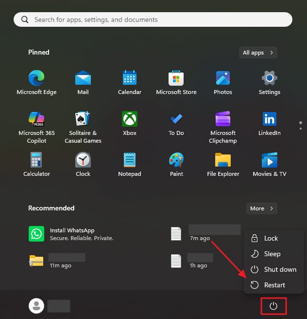 restart windows pc