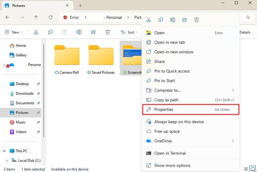 select app properties
