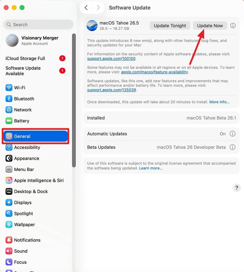 check available macos updates