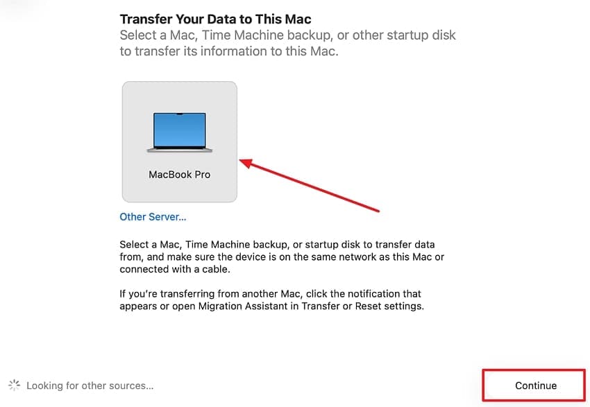 choose source old mac