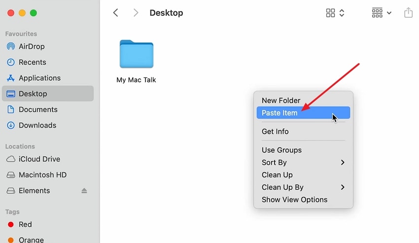 paste drive files new mac