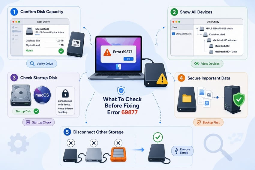 essential checks before disk repair