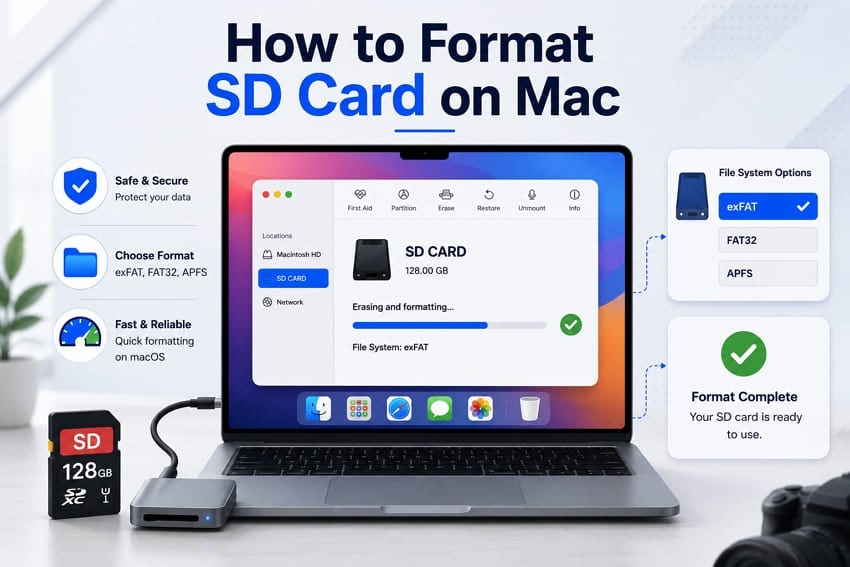 How to Format an SD Card on Mac: 3 Practical Methods