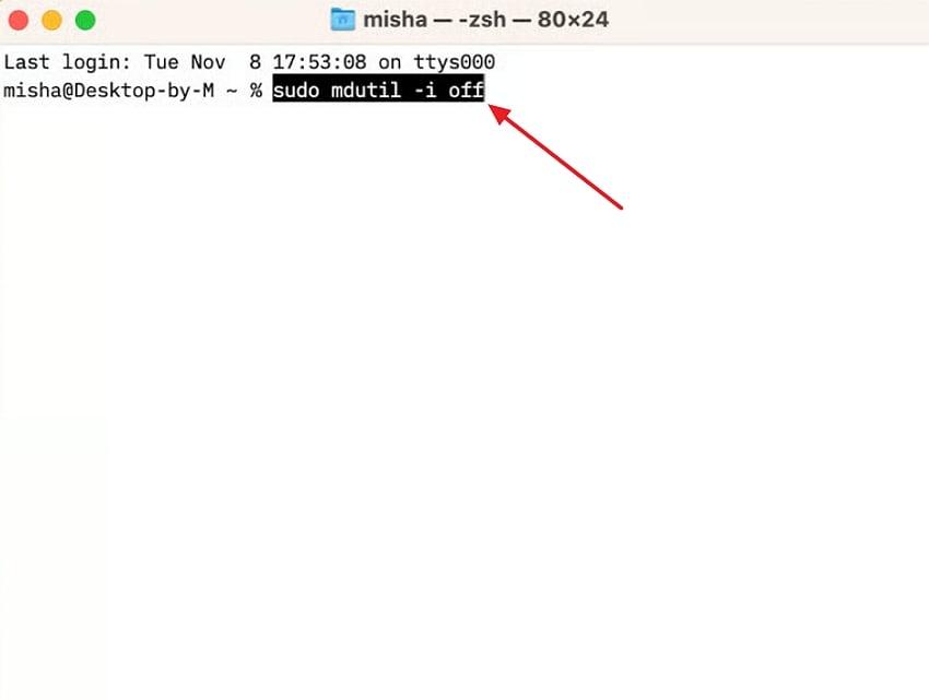 terminal disables removable card indexing