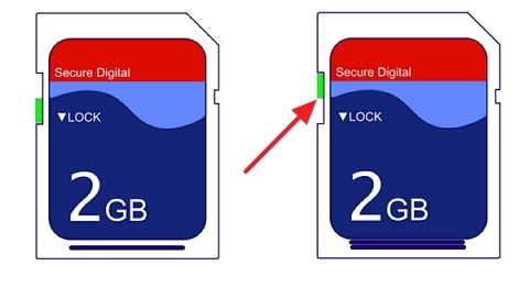 unlock sd card slider