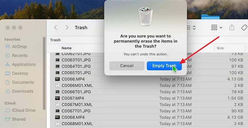 unwanted card files erased permanently