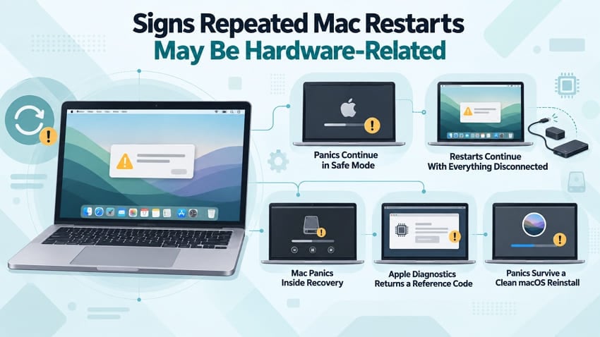 hardware related restart warning signs