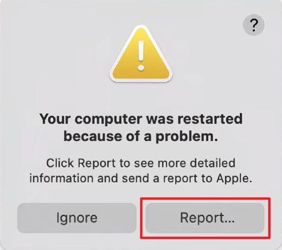 open mac restart report