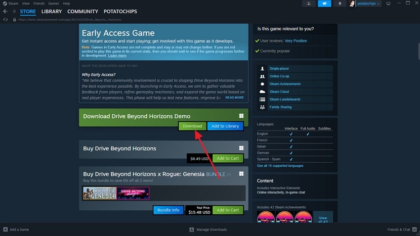 download drive beyond horizon game