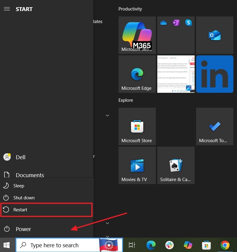 restart pc device