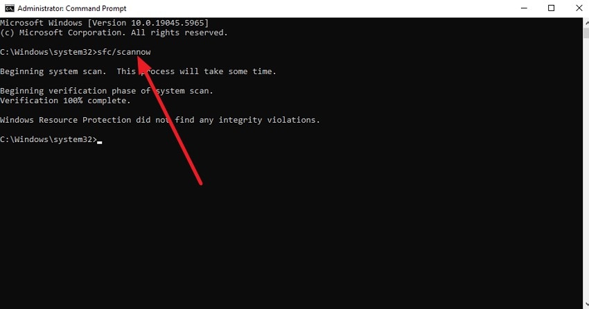 perform sfc/scannow command prompt