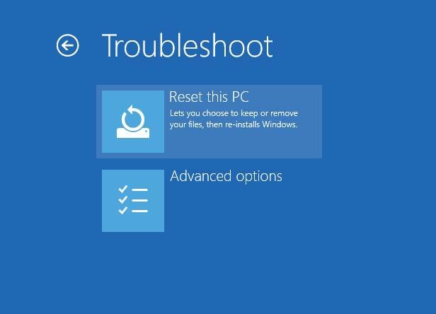 PC zurücksetzen, um ein nicht mehr funktionierenden Windows 10 Startmenü zu reparieren