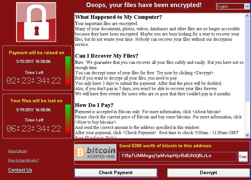 about wannacrypt ransomware