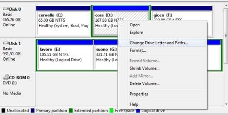 unhide partition in Windows step 2