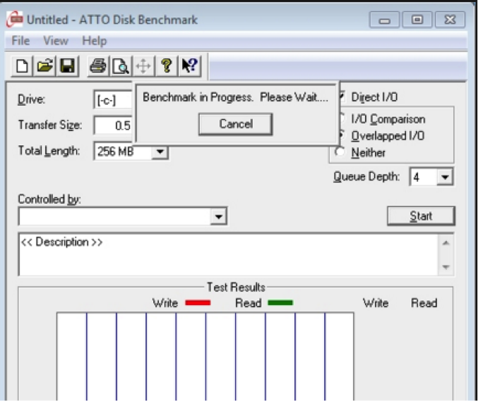 Benchmark Disk ATTO untuk uji kecepatan hard drive Windows