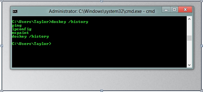 delete files using command-command history