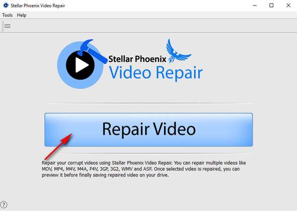 riparare video MP4 passo 1