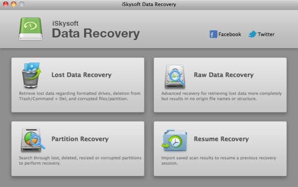 Software livre da recuperação dos dados para Mac-iSkysoft Data Recovery