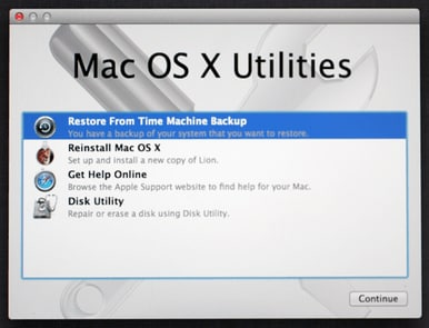 Memulihkan Mac dengan bantuan Recovery HD-memperbaiki hard drive