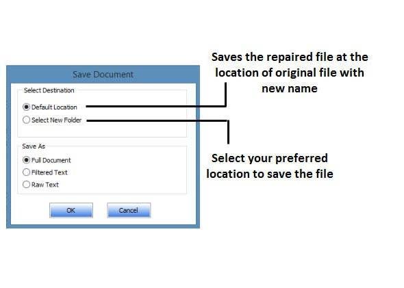 MS Word-Dateien reparieren - Schritt 4