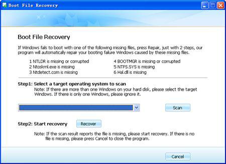 boot file recovery