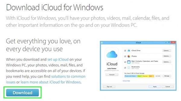 Como fazer download do iCloud para Windows 10 no notebook