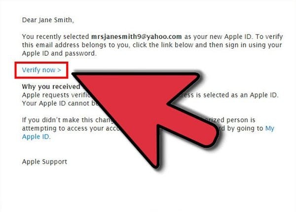 Restaurar el correo electrónico de ID Apple