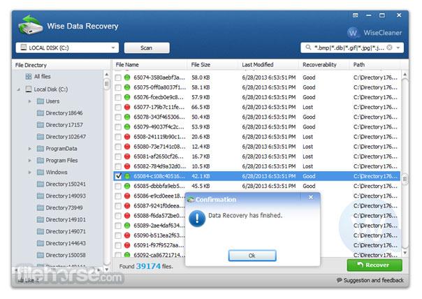Software gratuito de recuperação de dados - Wise data recovery