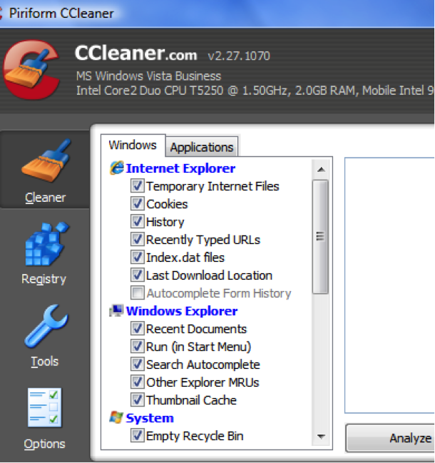 how to erase hard drive with Ccleaner
