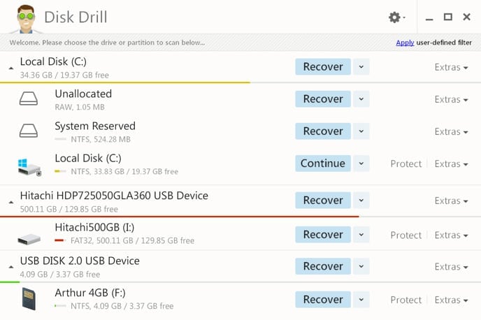 recuperação de dados do mac com o disk drill