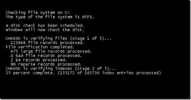 fix hard drive problems with command prompt step 3