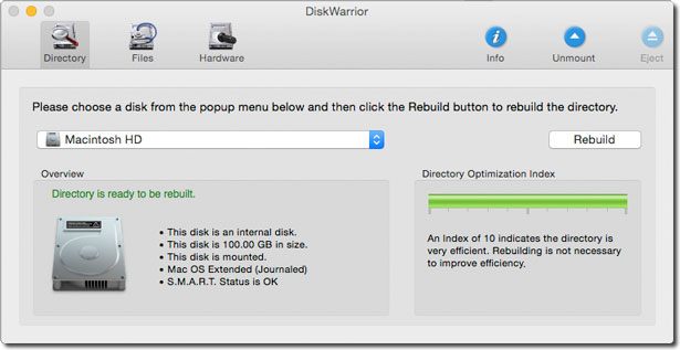 Os 5 melhores softwares de recuperação para Mac - Disk Warrior