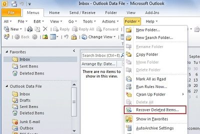 Gelöschte E-Mails in Outlook wiederherstellen