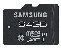 cartão Micro SD de 64GB Samsung 