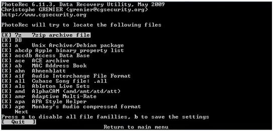 Photo Rec Linux data recovery