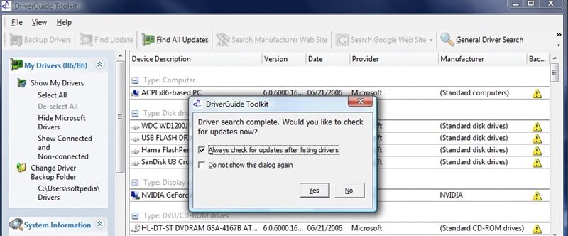 driverguide toolkit-mejores 5 programas de copia de seguridad de controladores de Windows