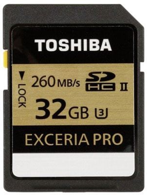 Die Toshiba Exceria Pro Flash-Speicherkarte