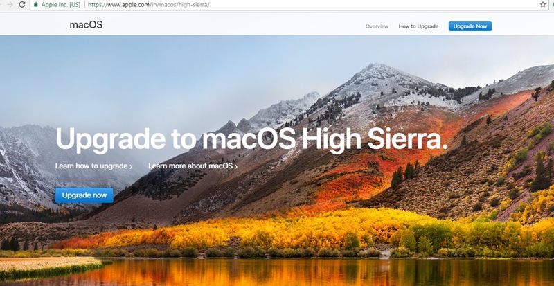 macOS 10.13 high sierra