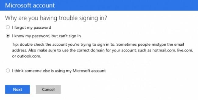 answer sign-in problem