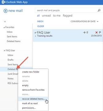 How to retrieve deleted emails