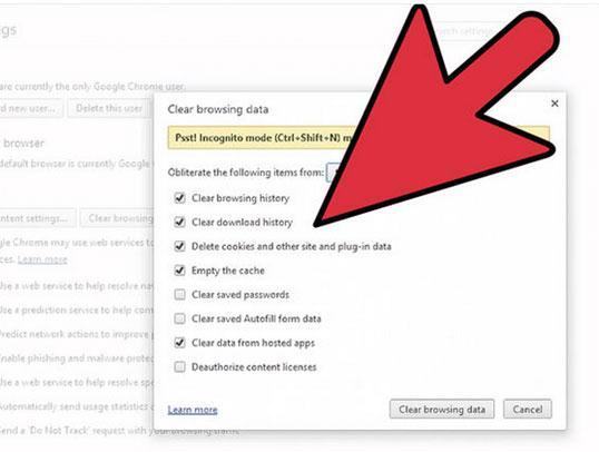 delete your Google chrome browsing history and Google search history