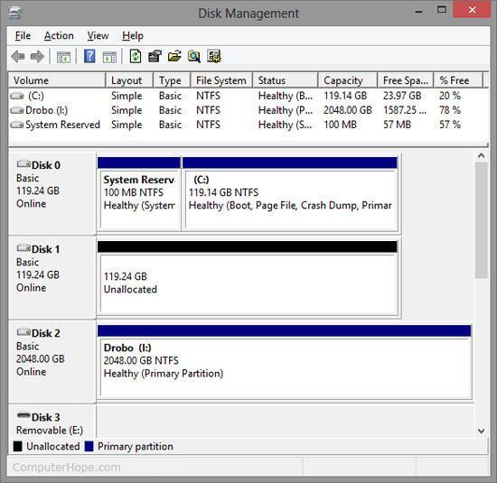 delete partition in Windows