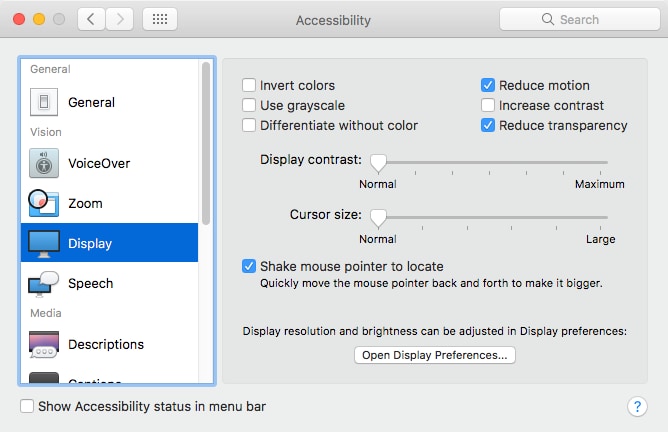 ¿Cómo corregir el rendimiento lento de Mac con 10 formas sencillas?:Reducir la transparencia