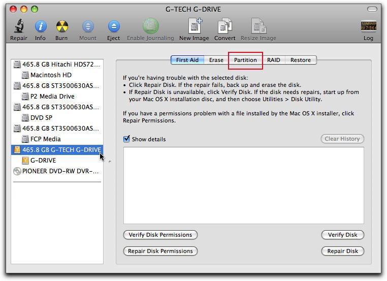 formatear partición en Mac OS X paso 2