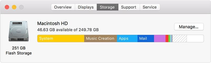 liberar espacio de almacenamiento en mac