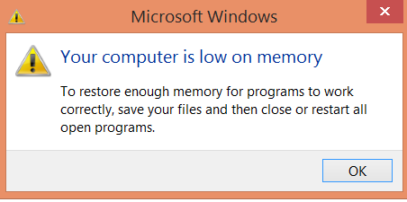 Fixing the low memory error