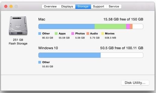 not enough space on mac for high sierra