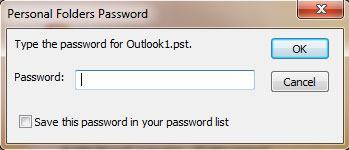outlook PSTファイルからパスワードを削除する