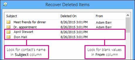 recover deleted contacts step 2